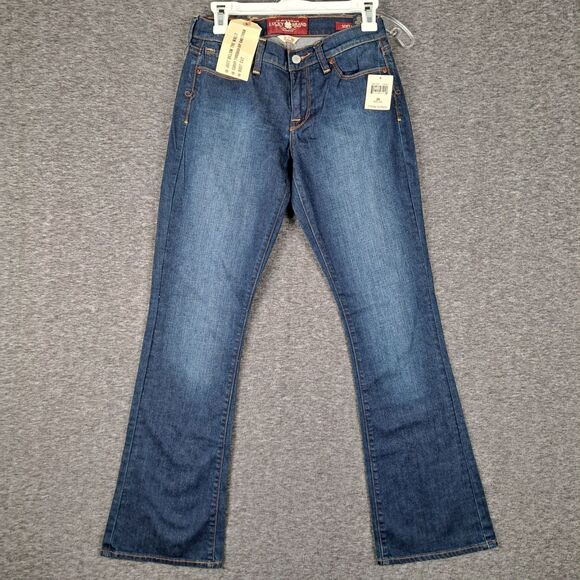 Lucky Brand Ankle Jeans Sofia Boot Sz 2/26 Regular Blue Stretch Dark Wash NWT - Picture 1 of 15